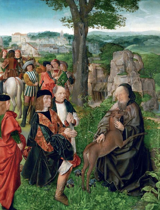 Maître de Saint Gilles « Saint Gilles et la biche »