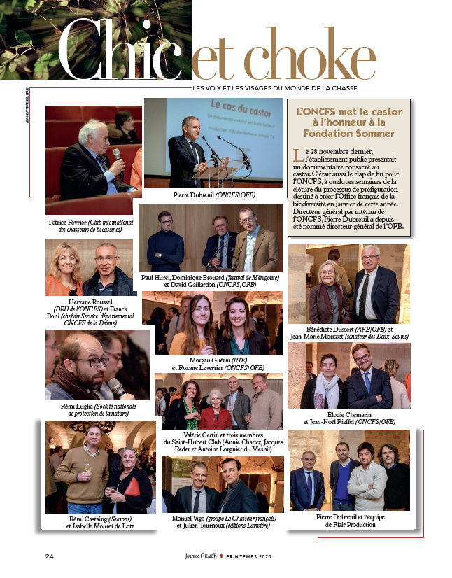 L’ONCFS met le castor à l’honneur à la Fondation Sommer