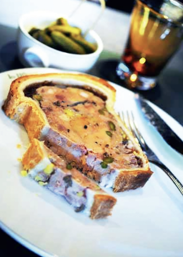Pâté en croute de canard, foie gras aux pistaches par Émile Cotte