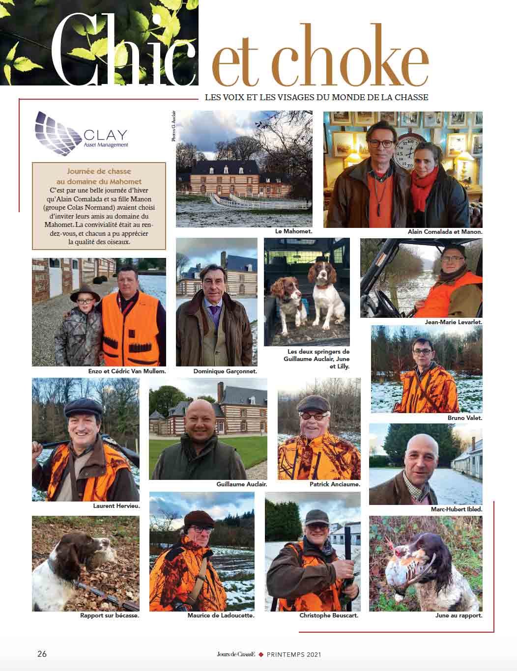 Journée de chasse au domaine du Mahomet