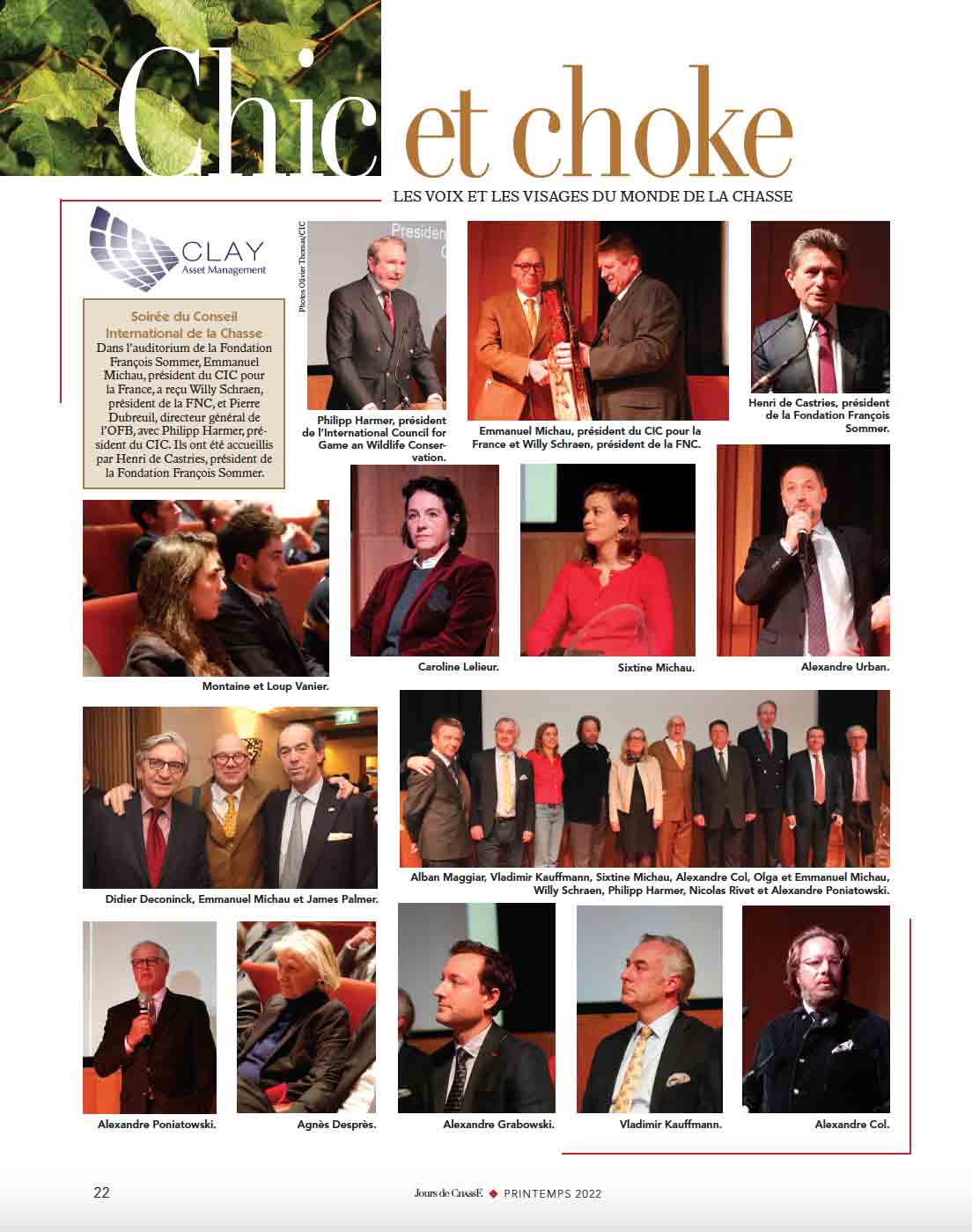 Soirée du Conseil International de la Chasse