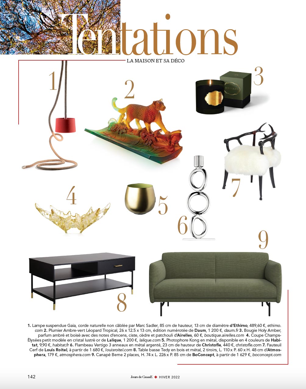 Tentations, La maison et sa déco