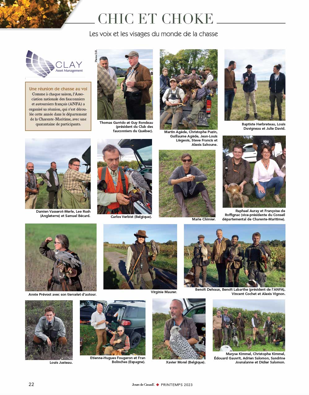 Une réunion de chasse au vol
