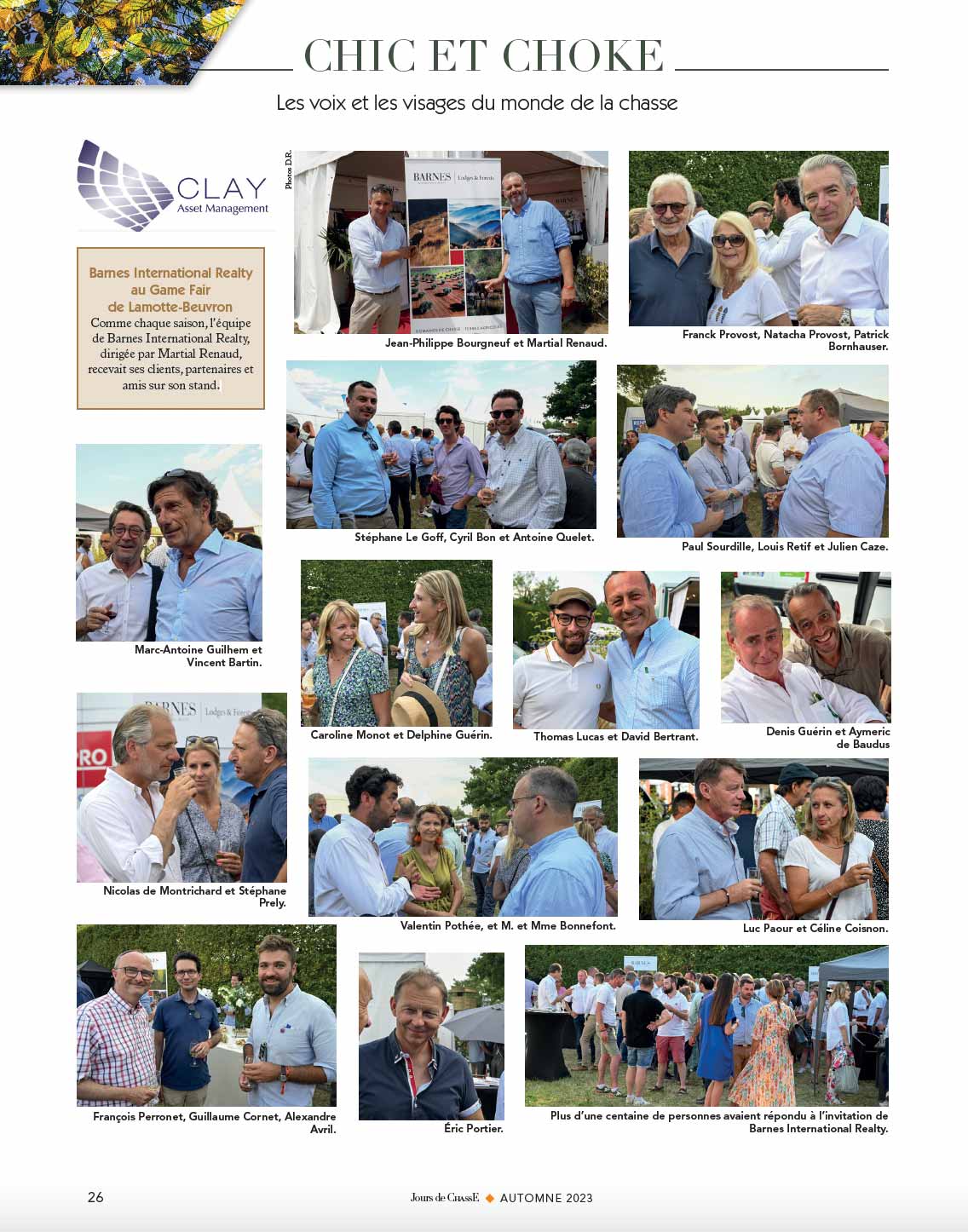 Barnes International Reality au Game Fair de Lamotte-Beuvron