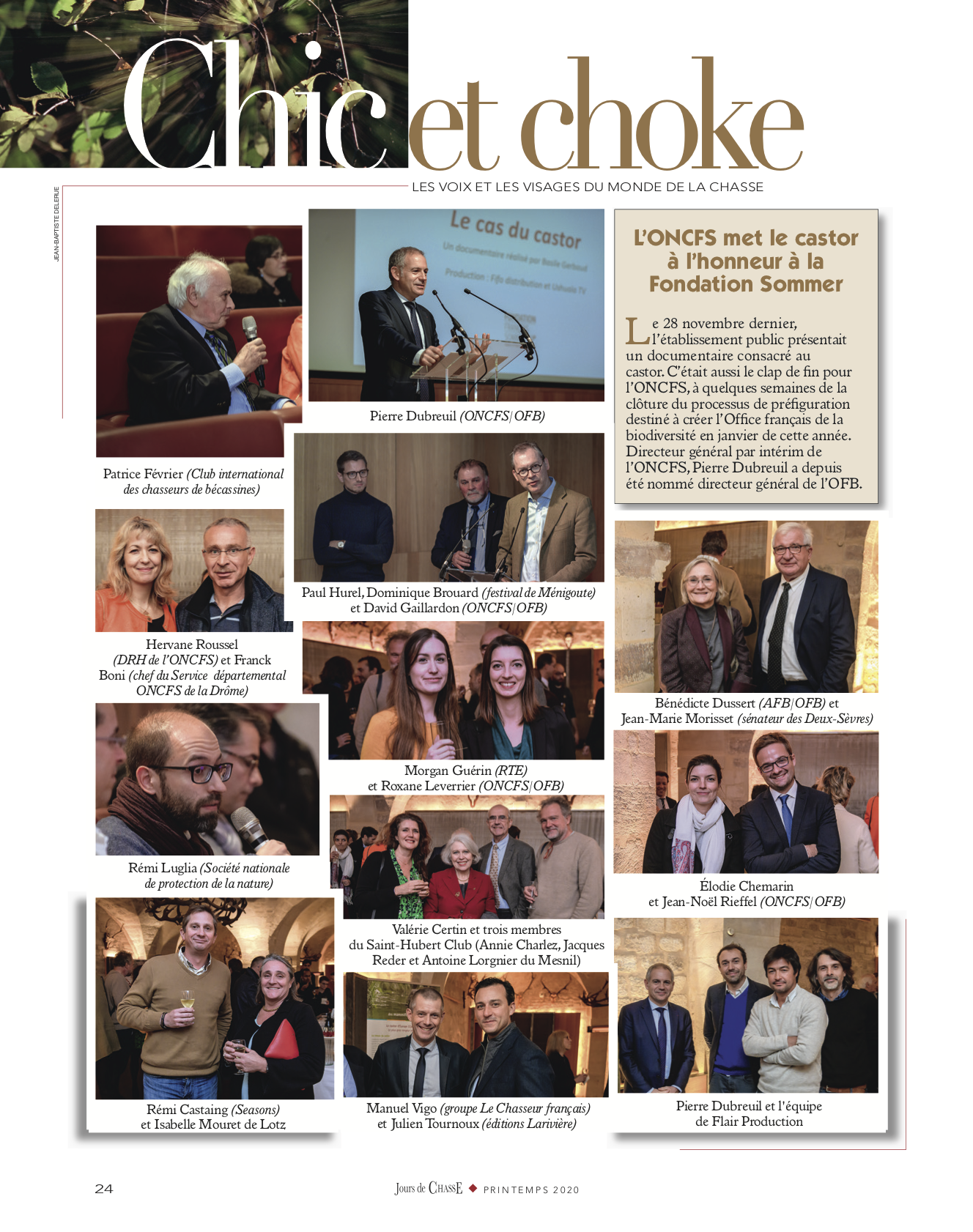 L’ONCFS à la Fondation Sommer.
