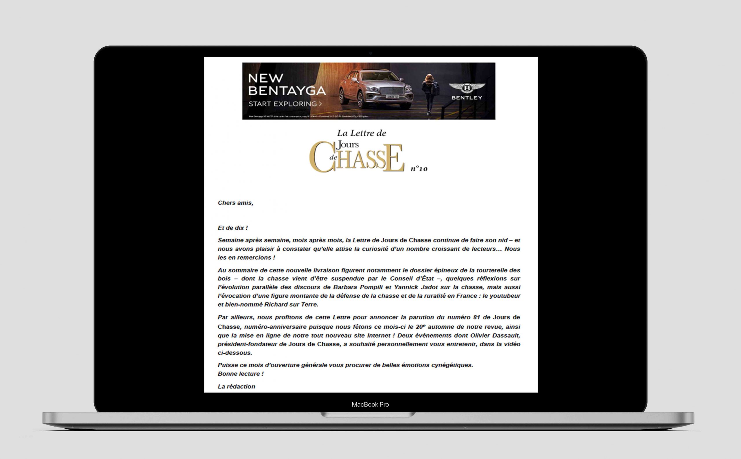 La Lettre de Jours de Chasse n°10