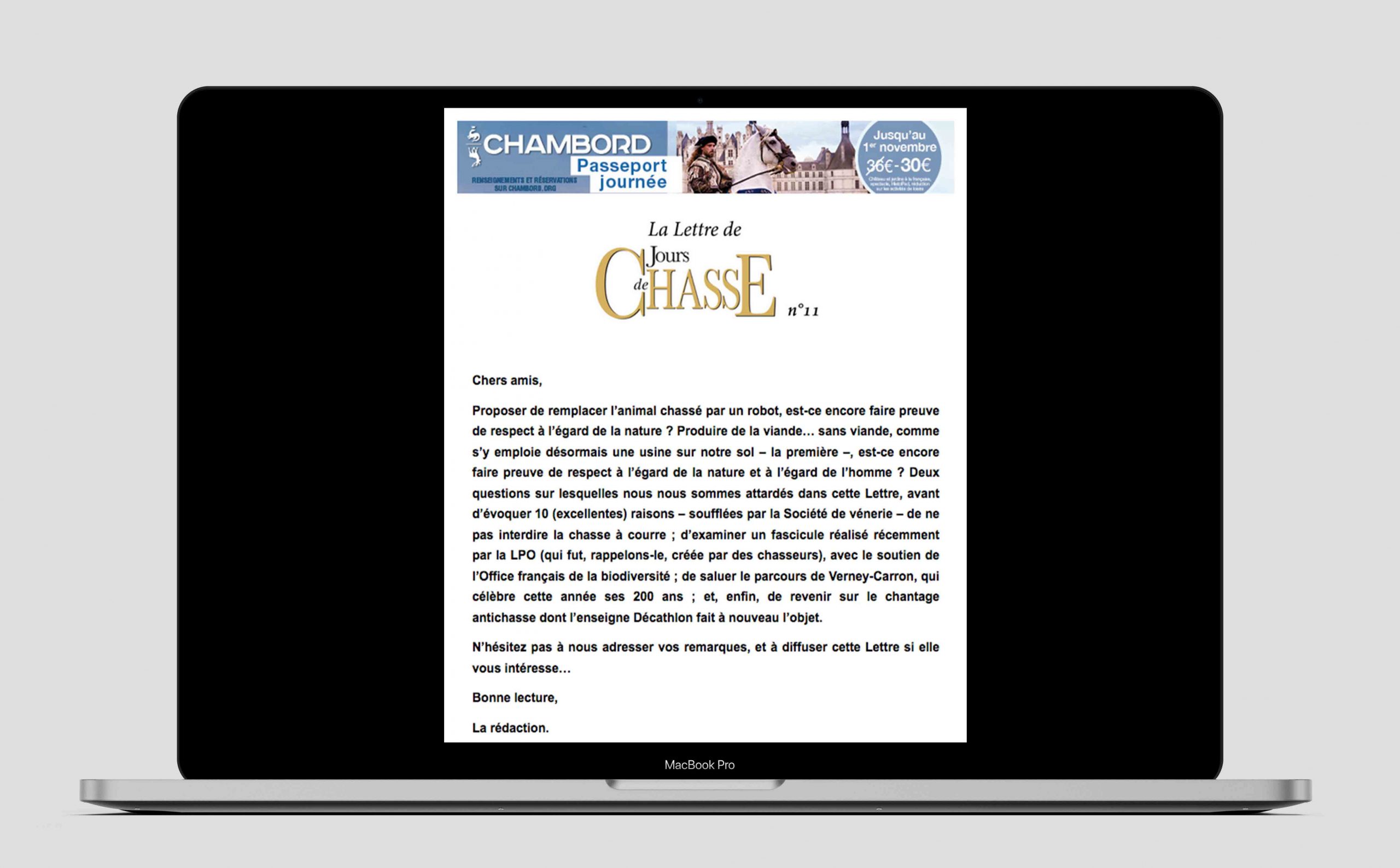 La Lettre de Jours de Chasse n°11