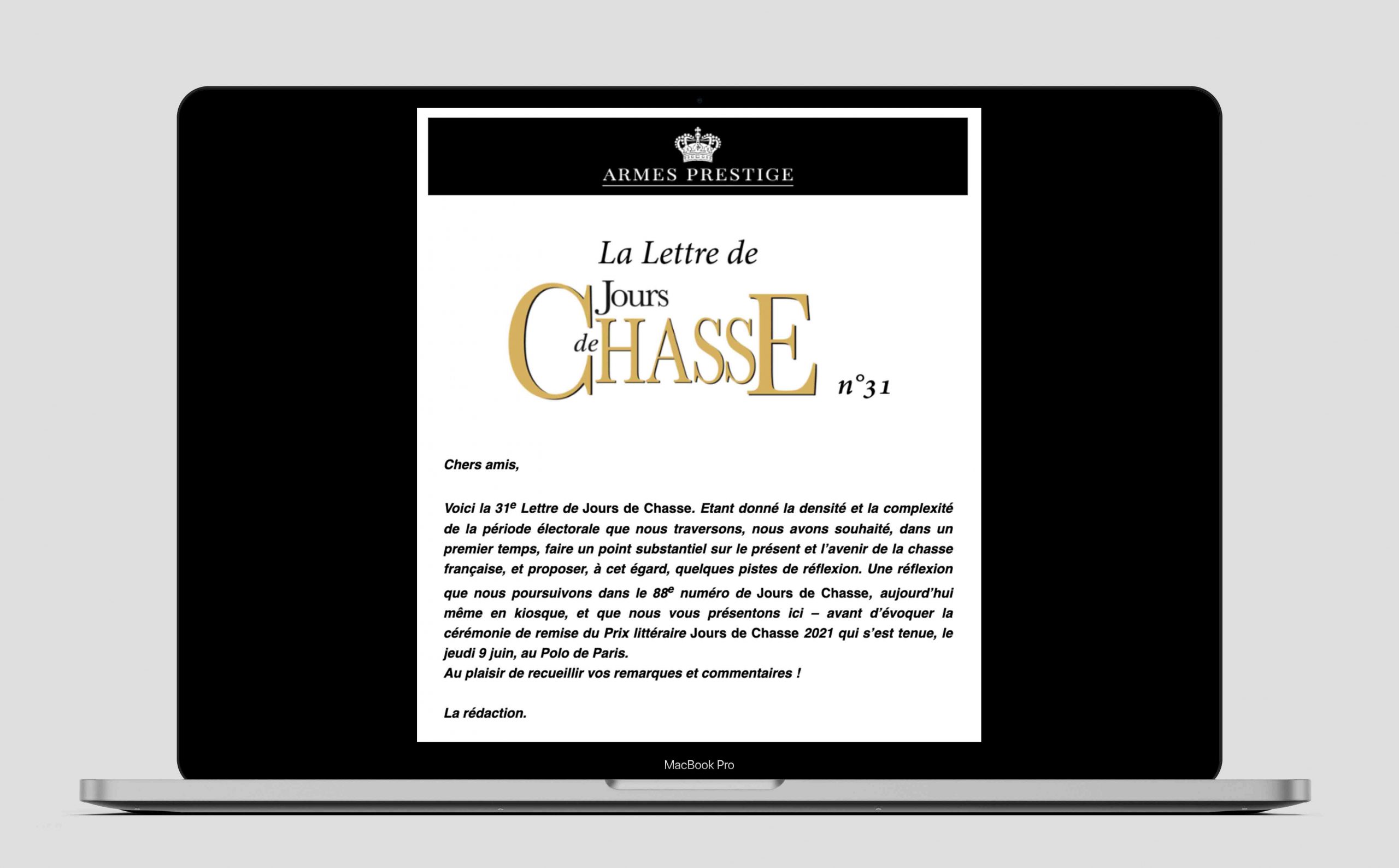 La Lettre de Jours de Chasse n°31