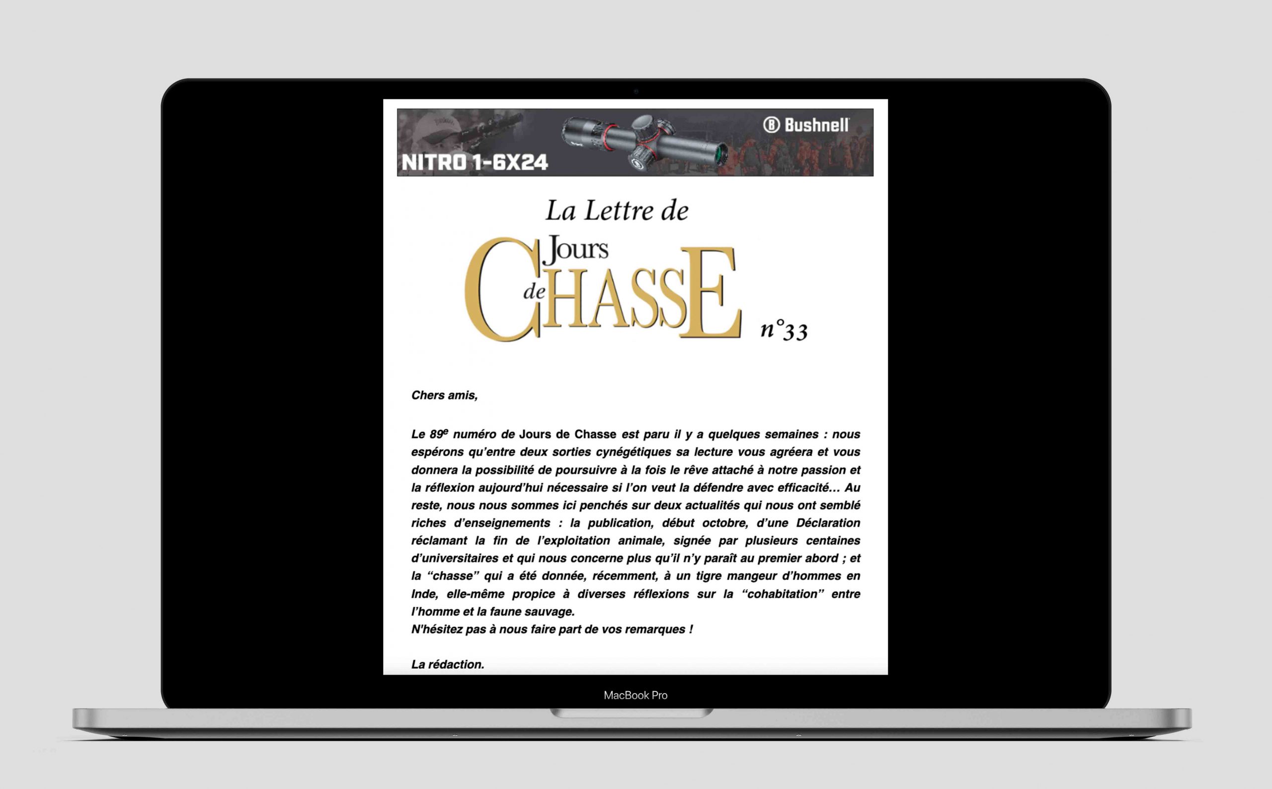 La Lettre de Jours de Chasse n°33