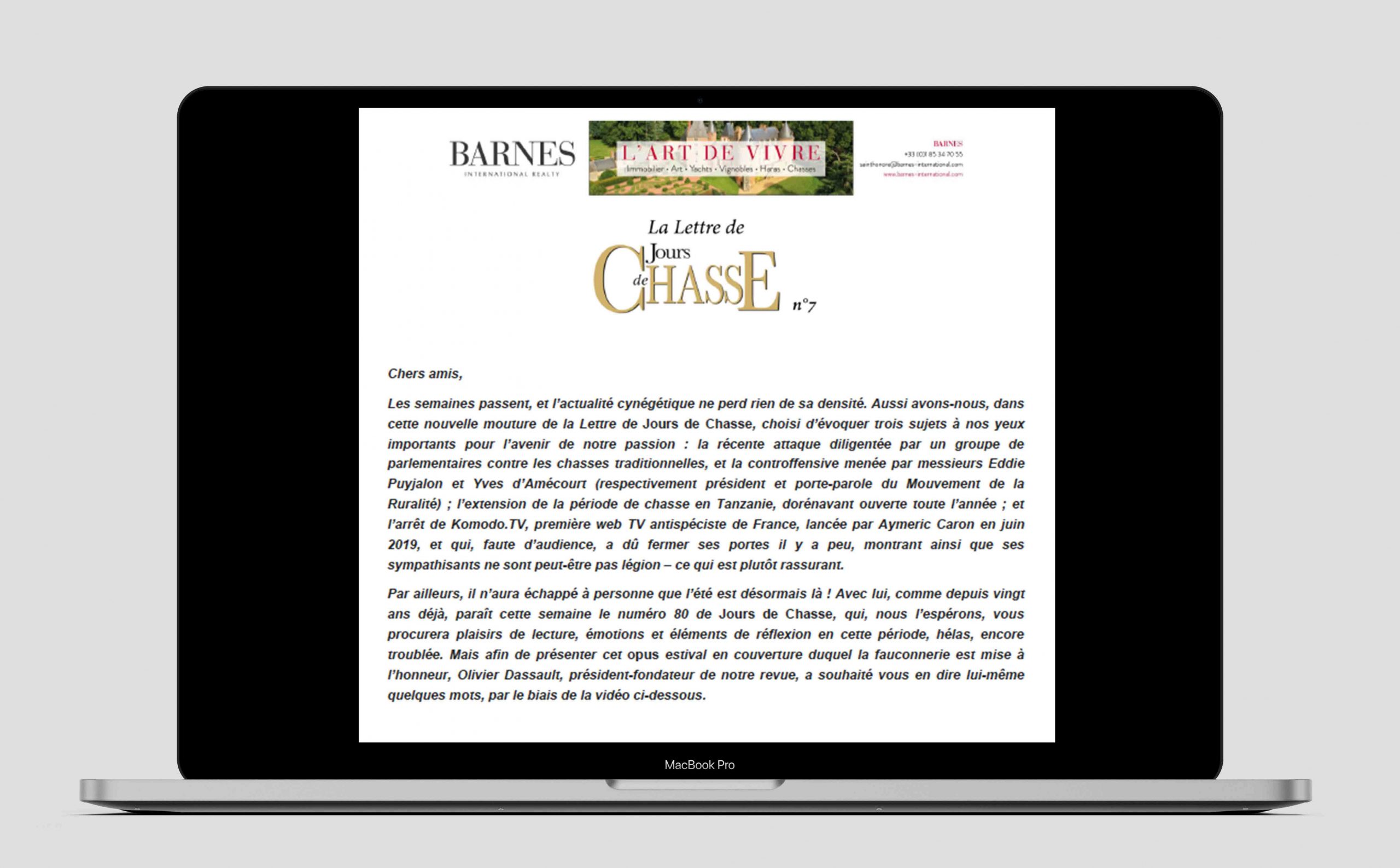 La Lettre de Jours de Chasse n°7