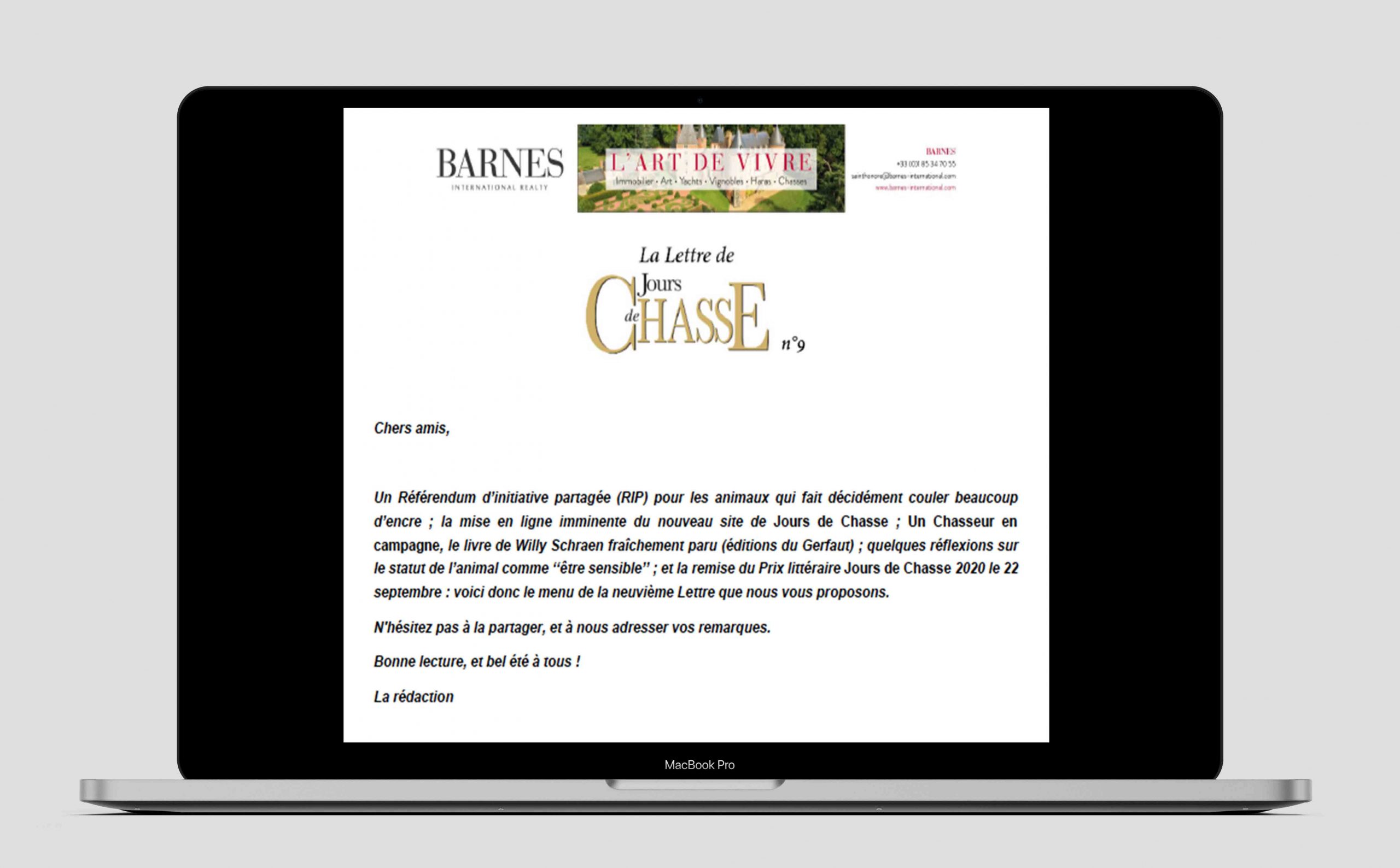 La Lettre de Jours de Chasse n°9