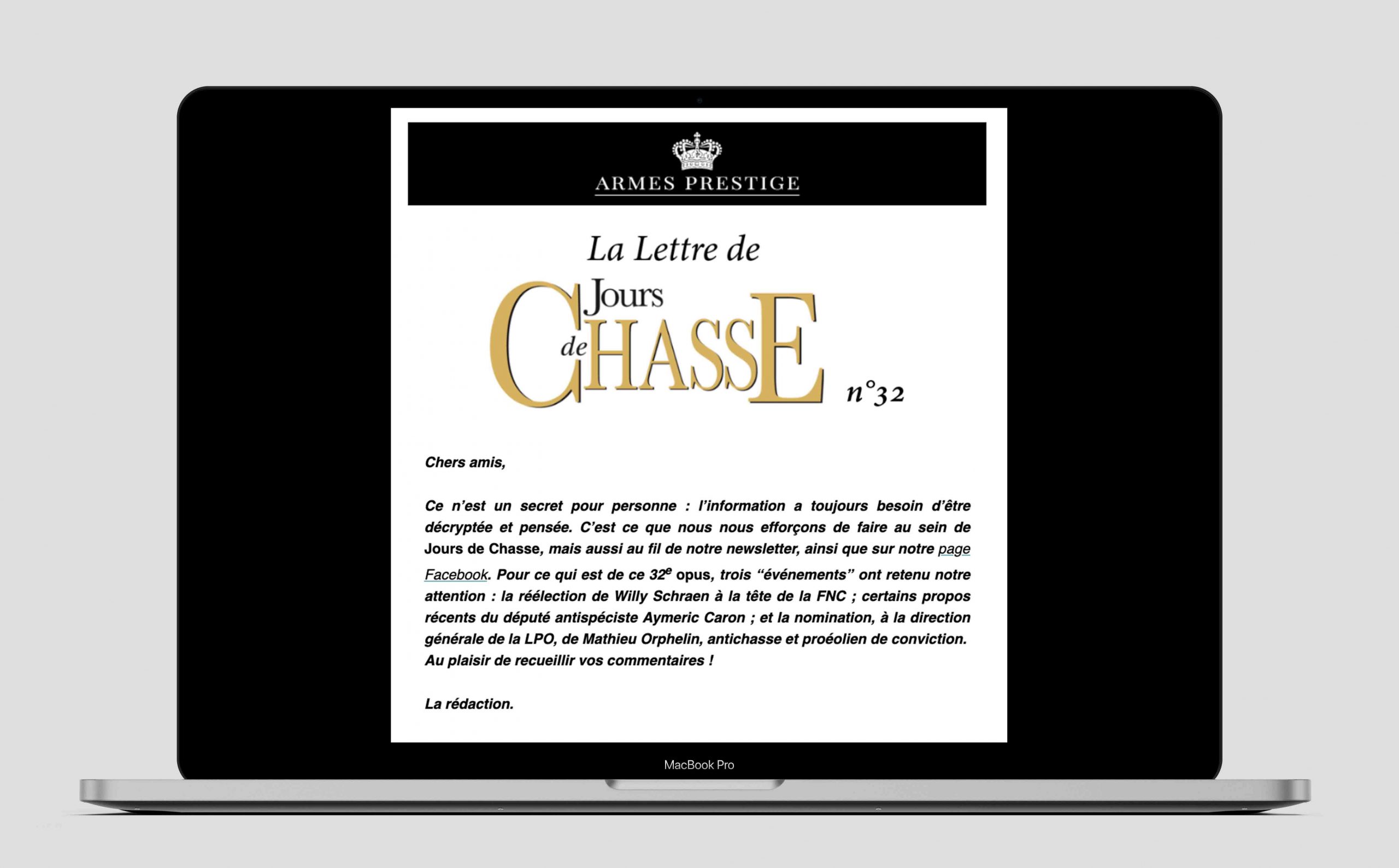 La Lettre de Jours de Chasse n°32