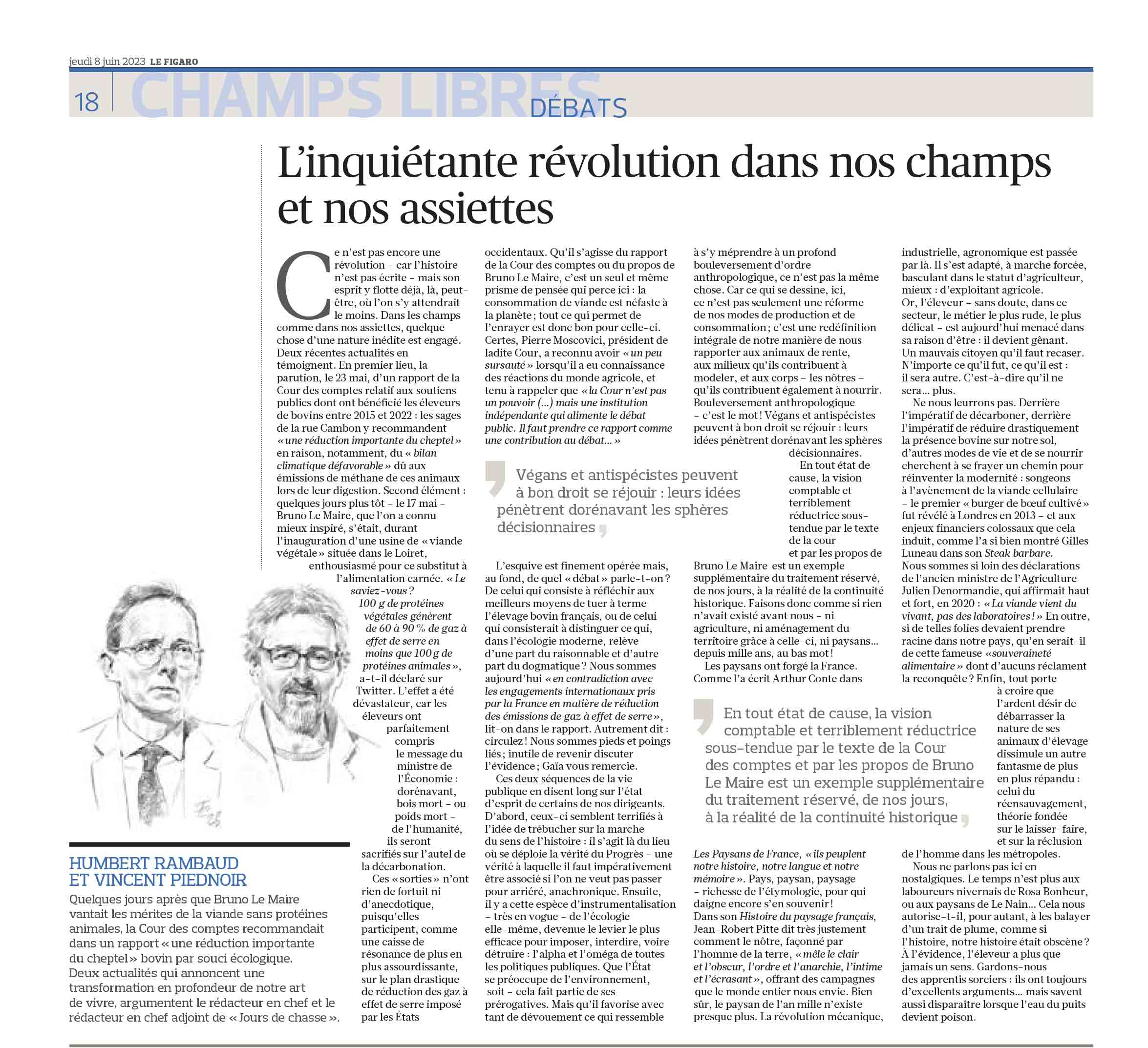 Jours de Chasse dans Le Figaro !