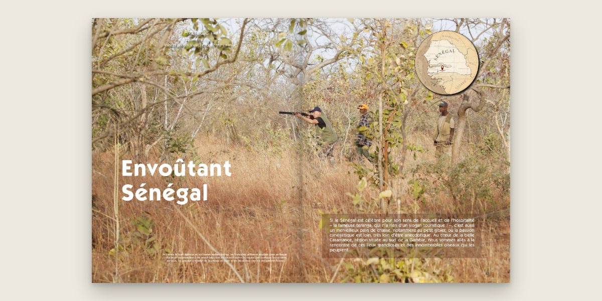 Double page d'ouverture du reportage « Envoûtant Sénégal », numéro 104, pages 86 et 87