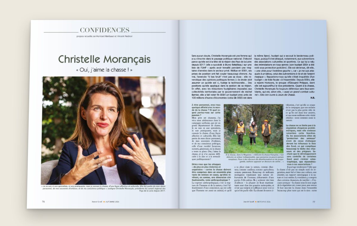 Le numéro 105 ouvert sur l'entretien avec Christelle Morançais, pages 76 et 77
